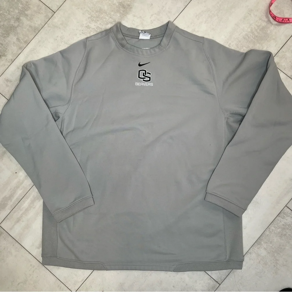 Nike Team Issue‎ Oregon State Beavers Gray Performance Long Sleeve Shirt Large